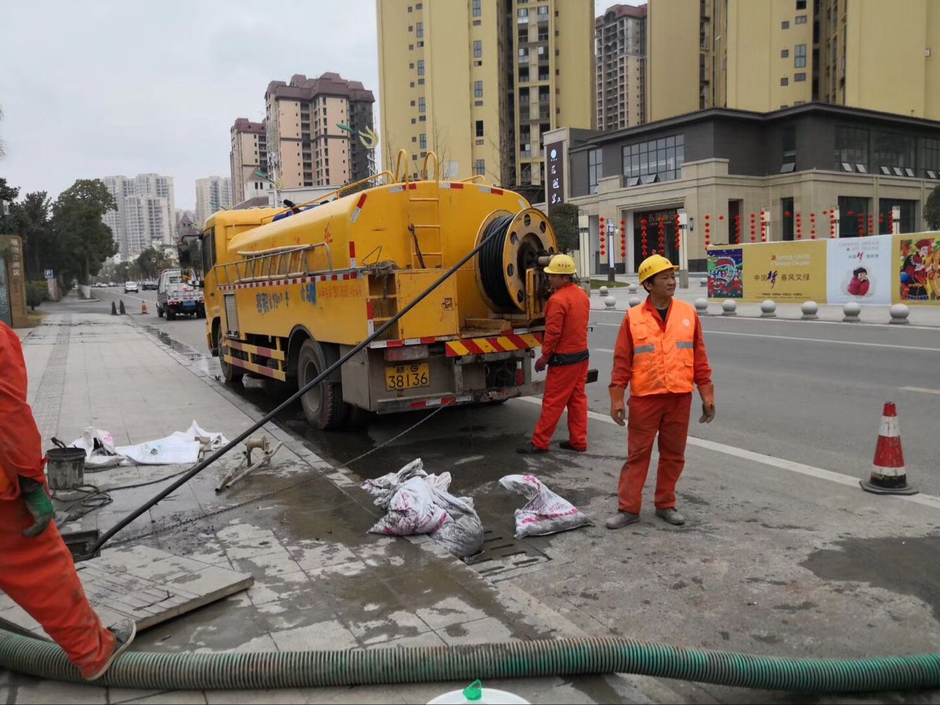 海棠排污管道清淤-管道清洗